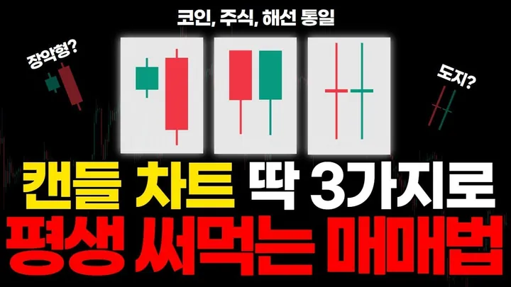 캔들 차트 딱 3가지로 평생 써먹는 매매법(코인, 주식, 해선 통일) — BC차트연구소 무료 강의 영상